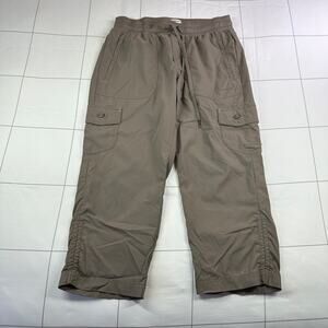 L.L.Bean Pants Womens Small Tan Vista Camp Crop Ripstop Hiking Camp Gorpcore